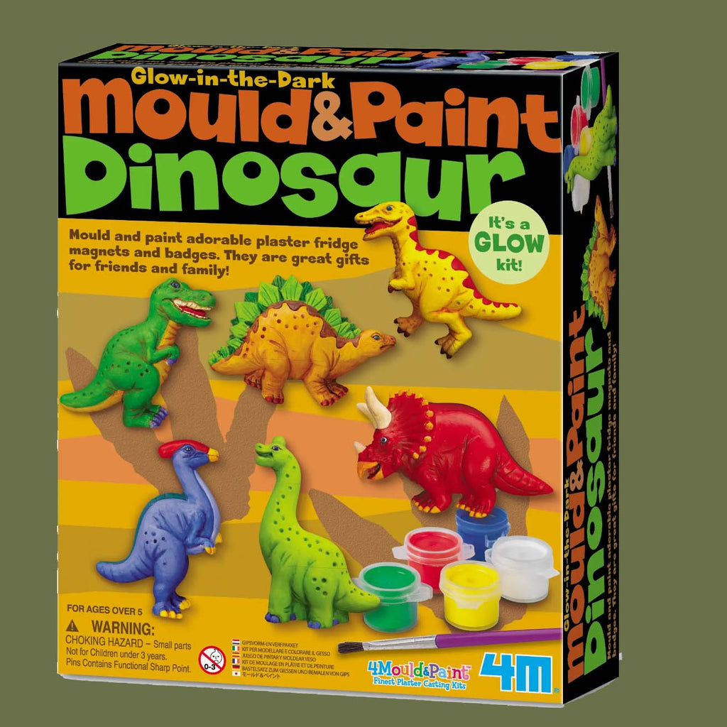 4M Glow-in-The-Dark Mould & Paint Dinosaur Art Kit