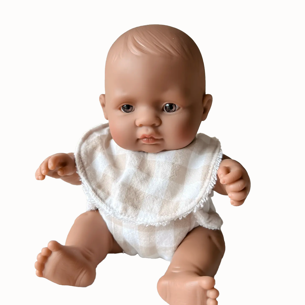 8" Mini Baby Doll Clothing- Bib and Diaper Available in 5 Colors!