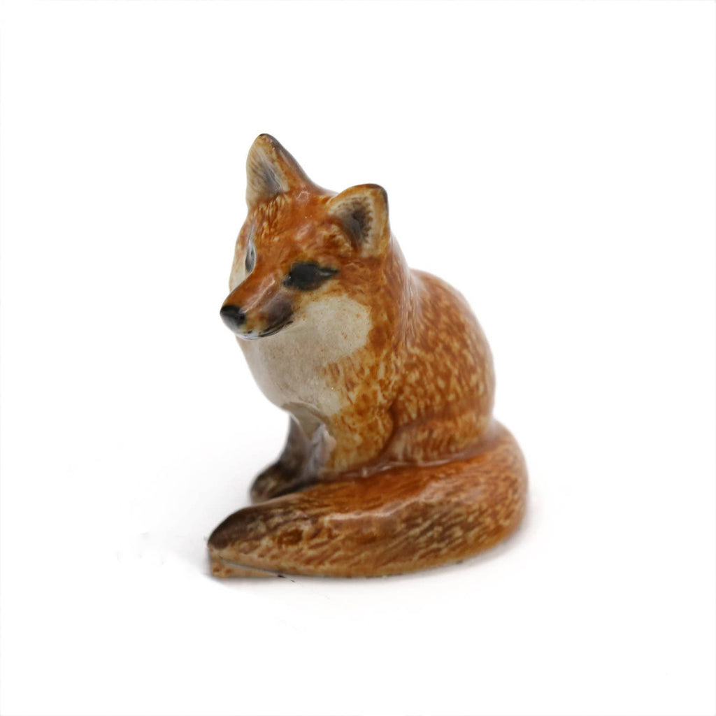 NEW Porcelain Miniature Treasure Figurine- Red Fox Sitting