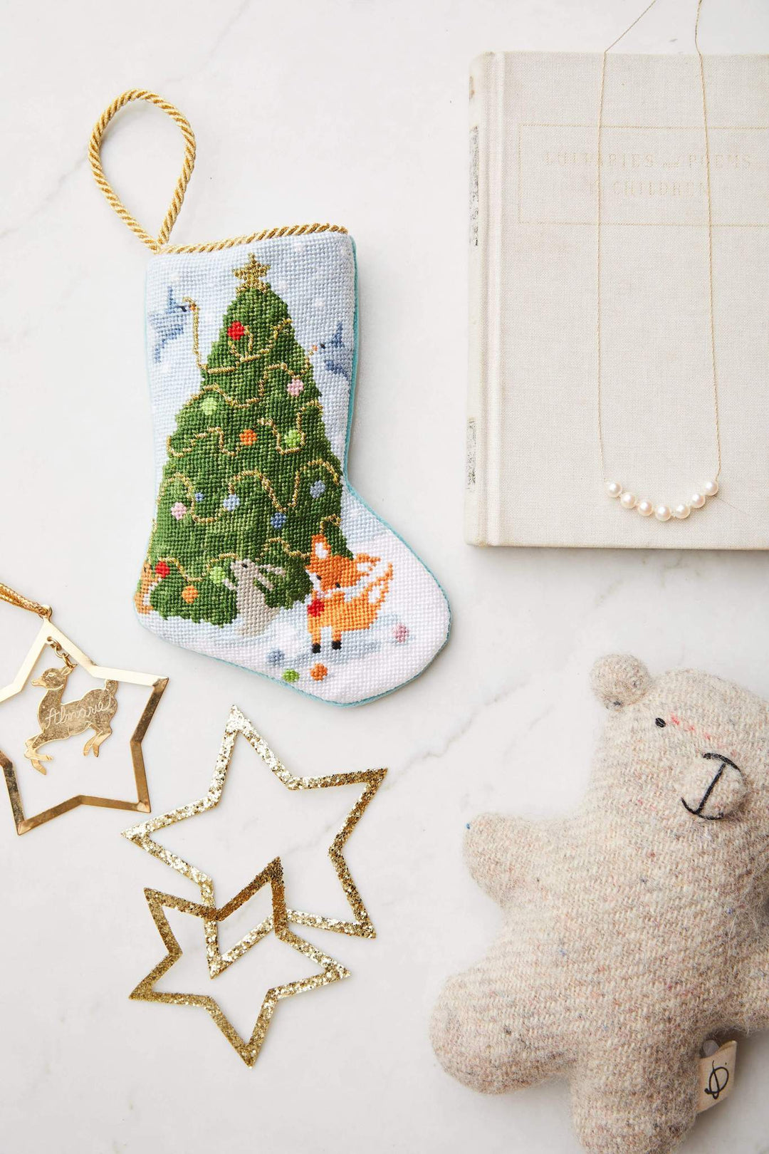 Bauble Holiday Stocking- Woodland Creatures