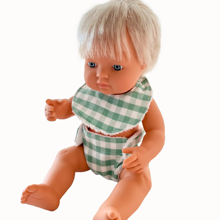 15" Baby Doll Clothing- Bib and Diaper Available in 5 Colors!