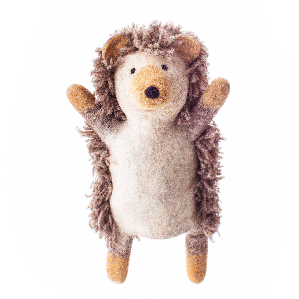 NEW Wool Felt Puppet- Hedgehog