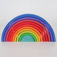 NEW Counting Wooden Rainbow-10 pc set