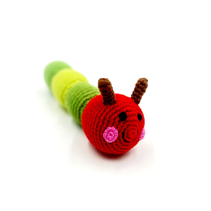 NEW Organic Caterpillar Rattle Toy