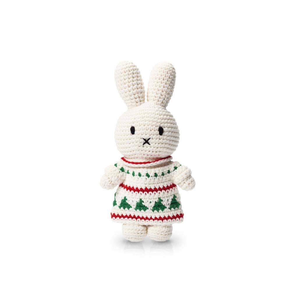 Miffy Handmade Crochet Doll- Dress Christmas