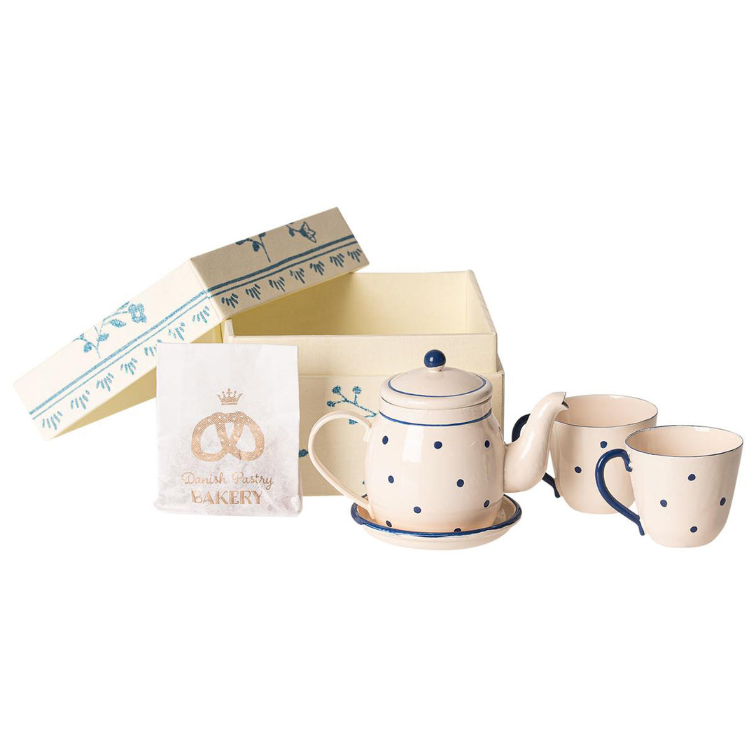 Tea and Biscuits For Two- Blue Floral