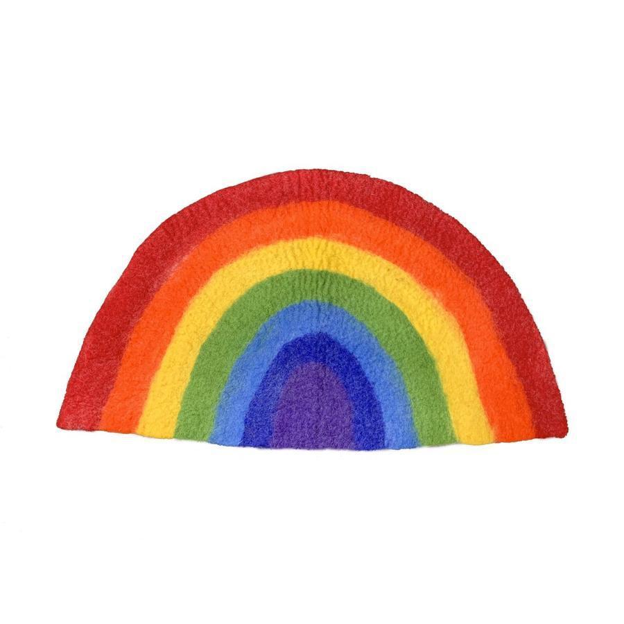 Wool Felt Half Moon Rainbow Play Mat