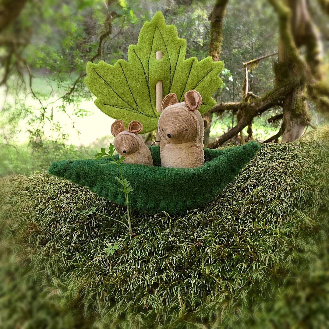 NEW Wool Felt: Leaf Boat