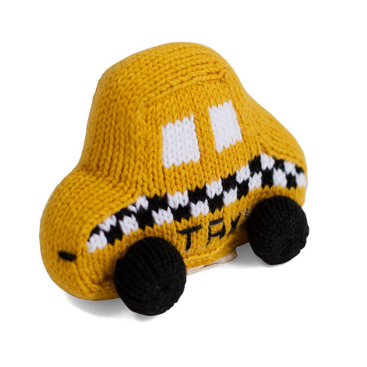 Organic Taxi Toy Baby Rattle