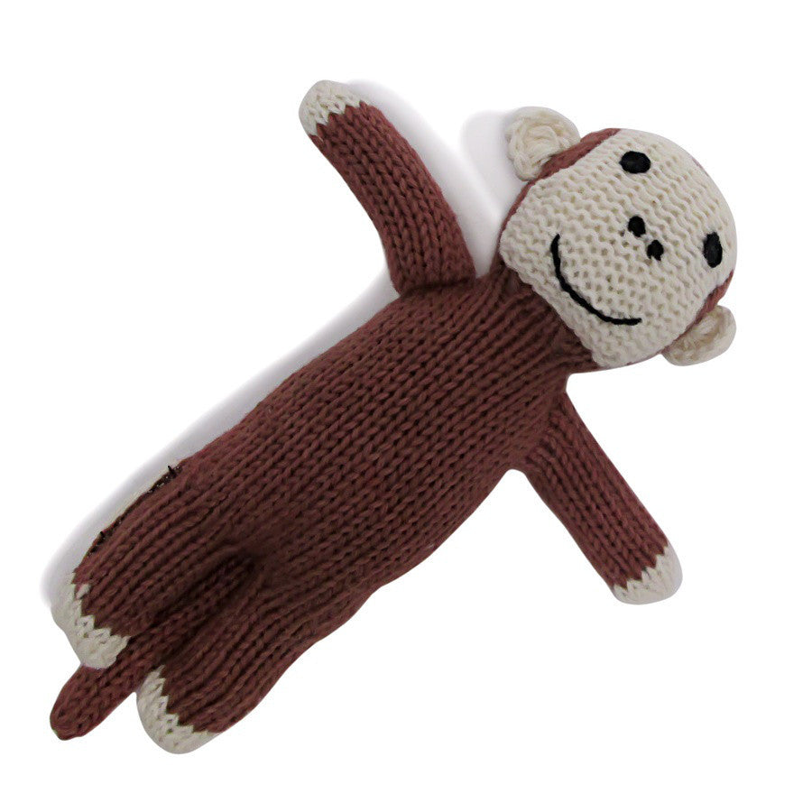 Organic Monkey Toy Baby Rattle