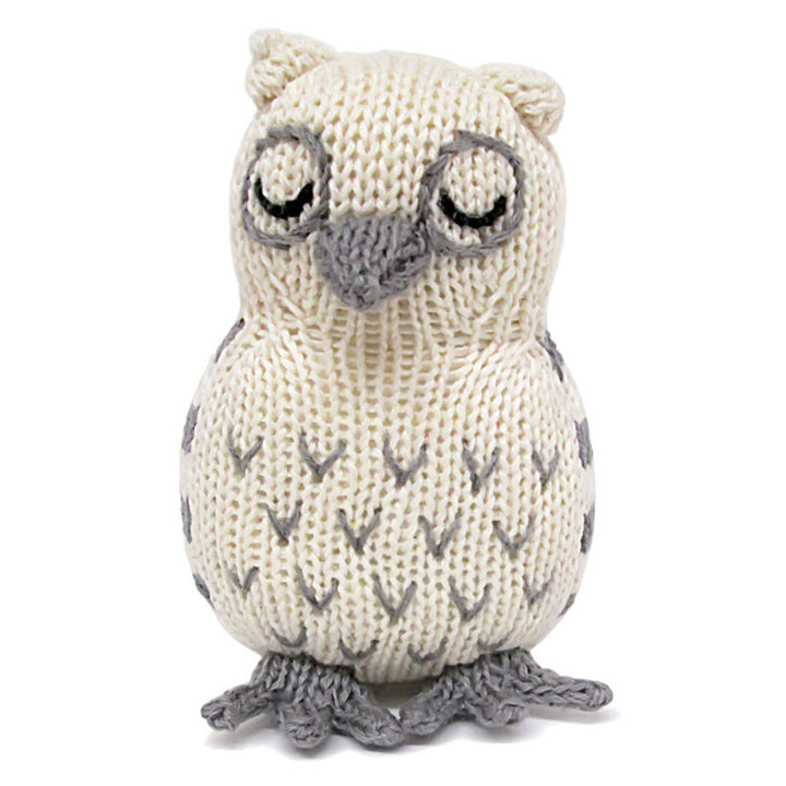 Organic Owl Toy Baby Rattle