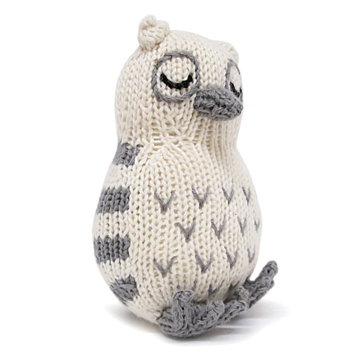 Organic Owl Toy Baby Rattle