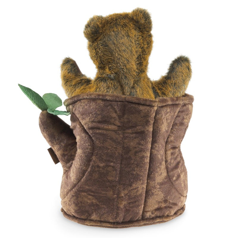 Heirloom Puppets: Bear in Tree Stump