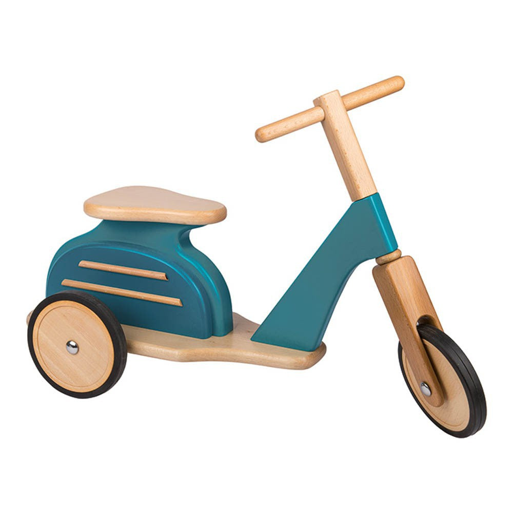 Blue Wooden Scooter