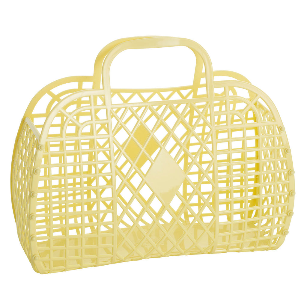 Retro Jelly Large Basket- Yellow